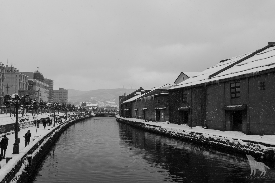雪の小樽運河